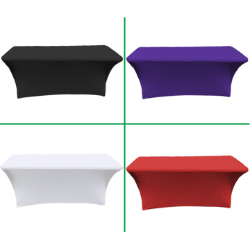 Stretch Tablecloths for 6 ft  Rectangular Table Fitted Stretch Table Cover Polyester Table cover for wedding, outdoor